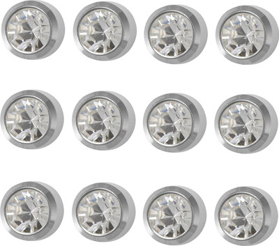 STUDEX 4MM Large April – Crystal Bezel Allergy free (12 Pair) Piercing Stainless Steel Stud Earring