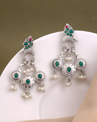 ecom.preshti Manvi Dangler Earrings Pearl Brass Drops & Danglers