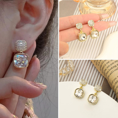 MRIDU Mridu Essentials Golden Square Stud | Premium Design Brass Stud Earring