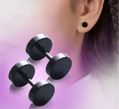 house of common Stylish Titanium Plated Studs Stainless Steel Stud Earring