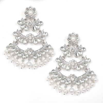 ShopMore Elite & Graceful Silver Plated Handcrafted Earrings for Women/Girl's Alloy Earring Set