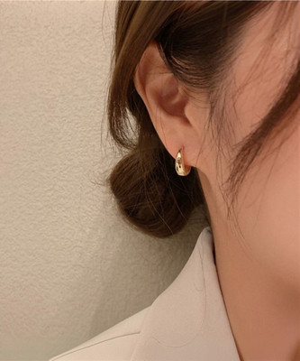 Maatrachaaya Piyush Enterprises Stylish Gold Plated Studs Brass Hoop Earring