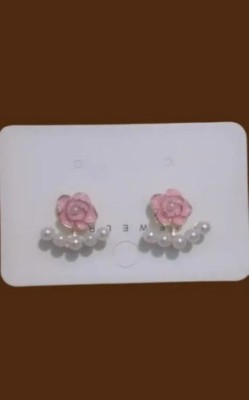 Nikku collection Pink Alloy Stud Earring