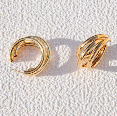 DENICRAAS Triple Layer Hoop Earrings for Every Occasion Alloy Hoop Earring