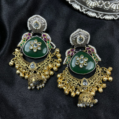 Banarashe Kashmiri Chandbalis Alloy Jhumki Earring