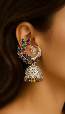 Imperial Shine Combo pack of 4 big festive jhumkas Aluminum Drops & Danglers, Jhumki Earring, Earring Set