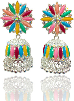 Zyra Jewelz Handmade Floral Traditional Ethnic Alloy Jhumki Earring