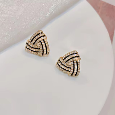RV YUWON Korean Earrings western fashion Earrings for women for Girls Light Weight Cubic Zirconia Alloy Stud Earring, Jhumki Earring