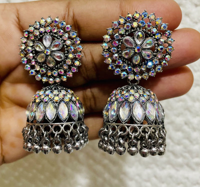 Hari Ecom Jhumki JH-10 Cubic Zirconia Alloy Jhumki Earring