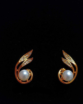 VividHoor Pearl Gold Stainless Steel Stud Earring