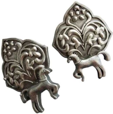 sawwaisa Oxidized Silver Horse Stud Casual Wear Studs & Hoop Earrings For Women German Silver Stud Earring