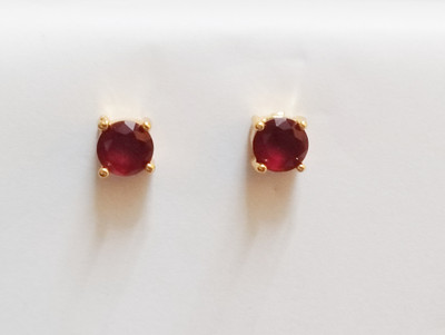 SATYASRI 1gram micro gold plated Cristal earrings for women's and girls Copper Stud Earring