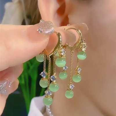 estailo fashion Estailo Cozy Crystal Hoops Earrings for Women & Girls | Gold-Plated Sparkling Ho Alloy Drops & Danglers