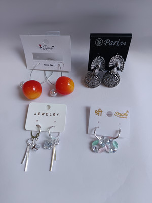 ABC GIRLS EAR RING Cubic Zirconia Alloy Drops & Danglers