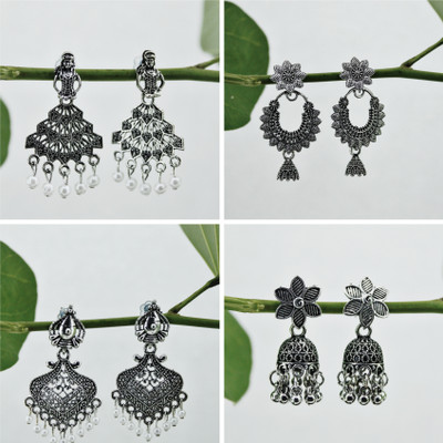 RAMIDOM Oxidise earrings set Stainless Steel Earring Set
