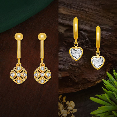Drashti Collection Traditional Micron Plated Premium Earrings Collection For Women And Girls Brass Stud Earring