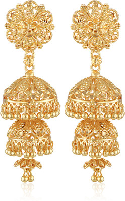 VIGHNAHARTA Beautiful Gold Plated Jhumki Earring for Women and Girls[VFJ2716ERG] Brass Jhumki Earring