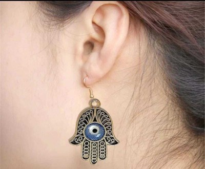 Manpika Evil Eye Earings Black Alloy Earring Set