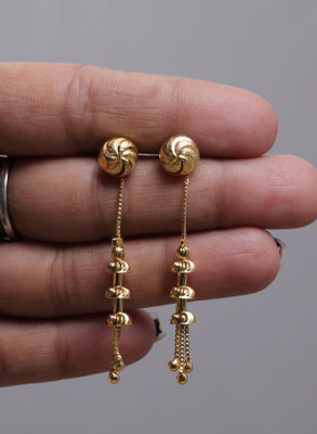 VISITART JEWELLERY Sui Dhaga EarRing Sparkle Crystal Brass Drops & Danglers Brass Jhumki Earring