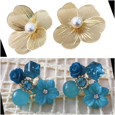 FFSTYLE Delicate design makes them comfortabl style earrings for women & girls Alloy Drops & Danglers