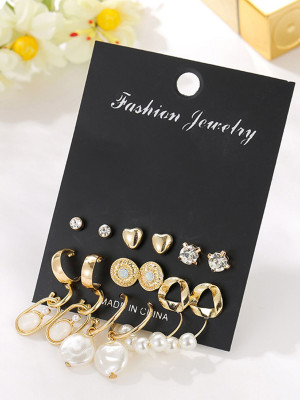 Scintillare by Sukkhi Delicate Gold Plated Stud & Dangle Earring Combo for Women Alloy Stud Earring, Hoop Earring