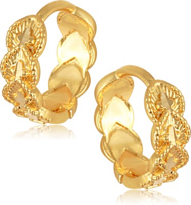 VIVASTRI Vivastri's Premium & Elegant Gold Plated Clip-on Bali Earrings For Women & Girls Alloy Clip-on Earring