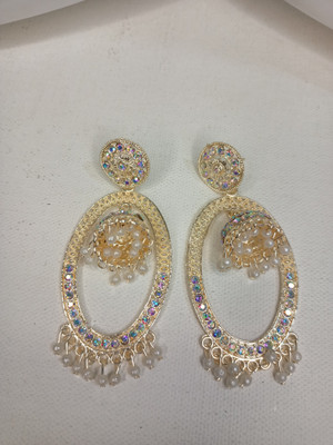 ABC Chand Bali jhumki style Alloy Chandbali Earring