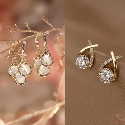 estailo fashion Hoop Earrings | Lightweight Alloy Studs for Women & Girls (80) Pearl Alloy Drops & Danglers