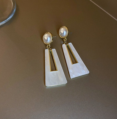 AKISON JEWELS Light Weight Korean Earrings Pearl STUD / DROP Earrings fancy designer stylish Pearl Alloy Clip-on Earring, Earring Set, Stud Earring, Drops & Danglers, Tassel Earring