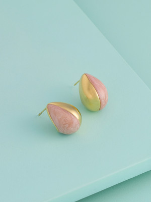 Kushal's Fashion Jewellery Pink Gold-Plated Party Zircon Trendy Studs Zircon Copper Stud Earring