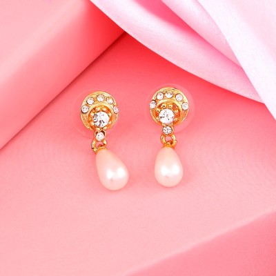 GehenabyEstele Earring Pearl Alloy Drops & Danglers