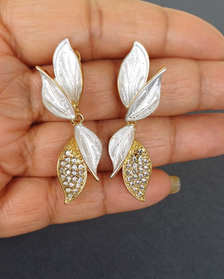 Meilicollection WINGS OF MAGIC - GOLDEN AND WHITE EARRING Crystal Alloy Stud Earring