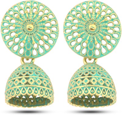 Jhumka Jhumki Indian Collection, Ethnic Jhumka Earrings with Intricate Floral Design Metal Jhumki Earring