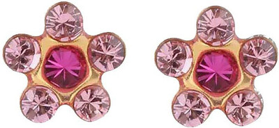 STUDEX Daisy Light Rose – Fuchsia 24K Pure Gold Plated Metal Stud Earring