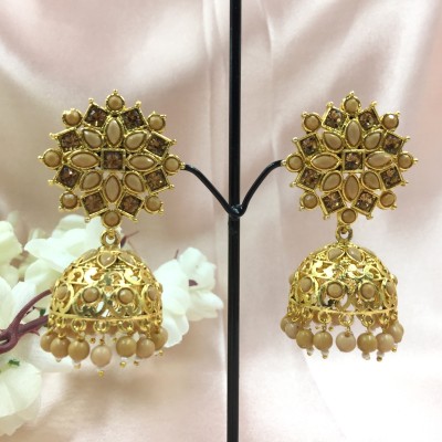 AMONROO Traditional Jhumka Earrings Wedding jhumki Alloy Jhumki Earring