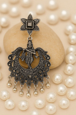 Aashika Krishna Design Oxidised Traditional Earrings Women Alloy Drops & Danglers