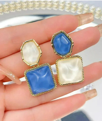 JRISSY Best Korean Design Blue Earrings For Womens &Girls Alloy Earring Set, Drops & Danglers