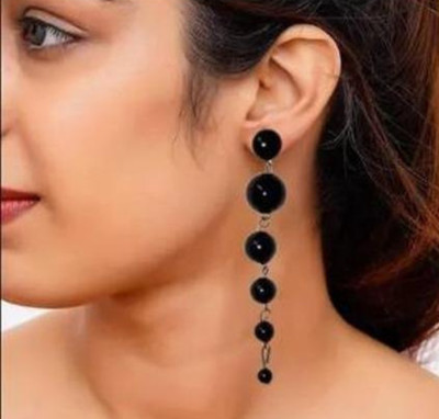 Jewelznme Black Earrings Alloy Drops & Danglers