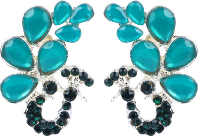DEGHLAM DEGHLAM Alloy Green Earrings stone For Women & Girls Brass Drops & Danglers Cubic Zirconia Alloy Stud Earring