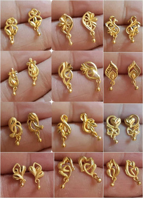 Ruby Tex Pavitra Beads Brass Stud Earring