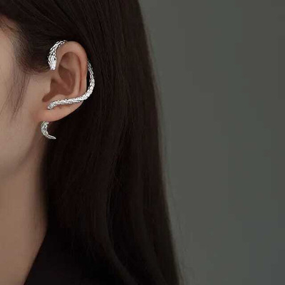 YU Fashions Yu Fashions Geometrical Hip Hop Punk BTS Inspired Snake Korean Single Pc earring Cubic Zirconia Metal Drops & Danglers