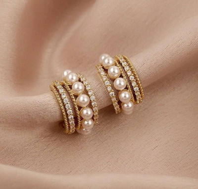 LOVIA BY HM LOVIA BY HM BOWKNOT RHINESTONE OVERSIZED STUD EARRINGS KOREAN STYLE Cubic Zirconia Alloy Rhinestone Studs