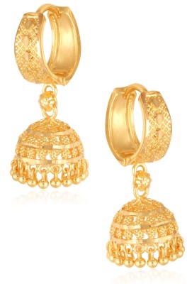 Kanak Jewels Traditional Gold Plated for Women Bridal all occasion Jhumki EarringsKJJH48 Brass Jhumki Earring