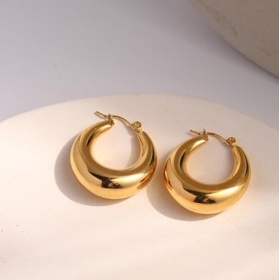 STYLEKRAFT Stylish Women Earrings Sterling Gold hoop earrings Lightweight Gold Hoop Earring Brass, Bronze Earring Set, Stud Earring, Chandbali Earring