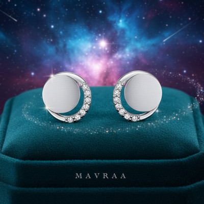 MAVRAA Mavraa Crescent Moon Stud Earrings for Women & Girls Alloy Stud Earring