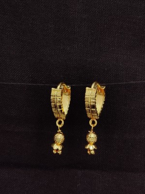 DHARM JEWELS Gold Plated American Diamond Fancy Earings. Diamond Alloy Jhumki Earring