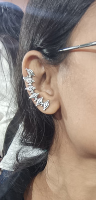 MIRA JEWELS German Silver Ear cuff with minimal design German Silver Cuff Earring
