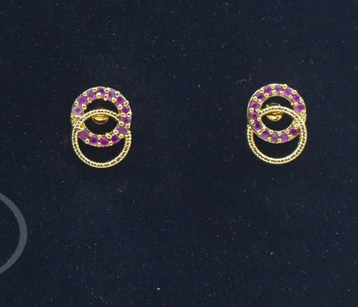 gvg 3B -783 - 3 Alexandrite Alloy Stud Earring