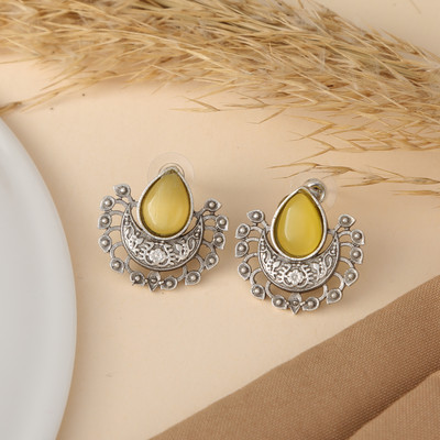 The param sundarii avi fancy studs Brass Stud Earring
