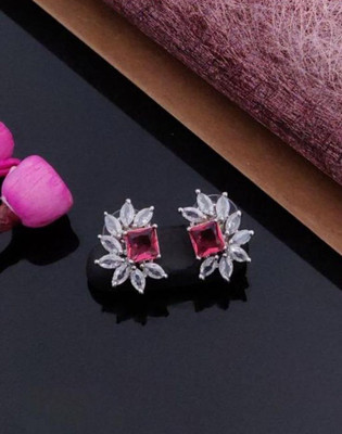 Aviate ALIO Premium Quality Beautiful Silver Plated Earring SET Diamond Alloy Earring Set